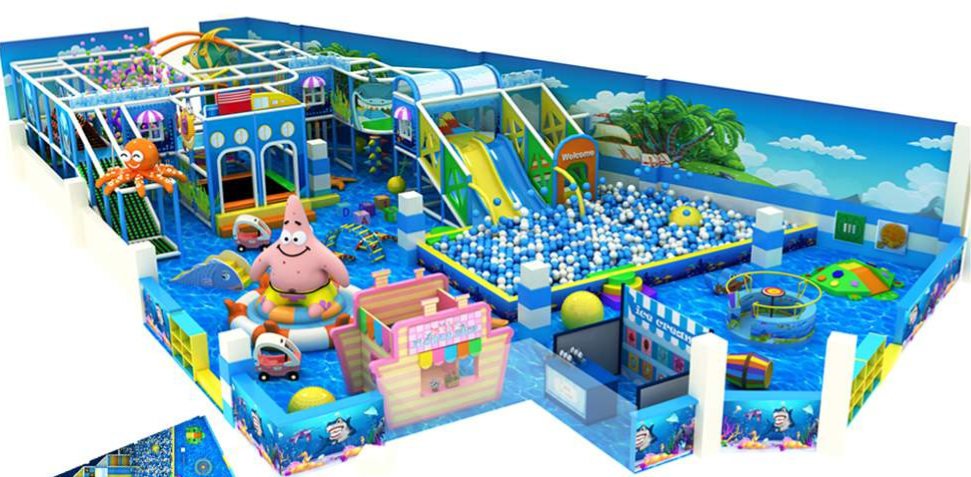 Carousel spinner indoor playground — permainan pusing anak-anak dalam ruangan