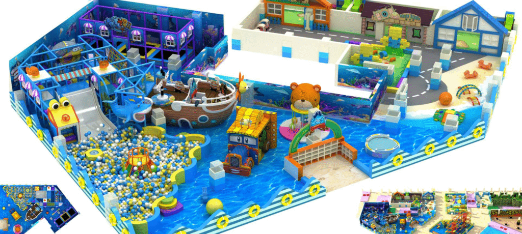 Mini climbing indoor playground — climbing structure kecil untuk motor skills anak.