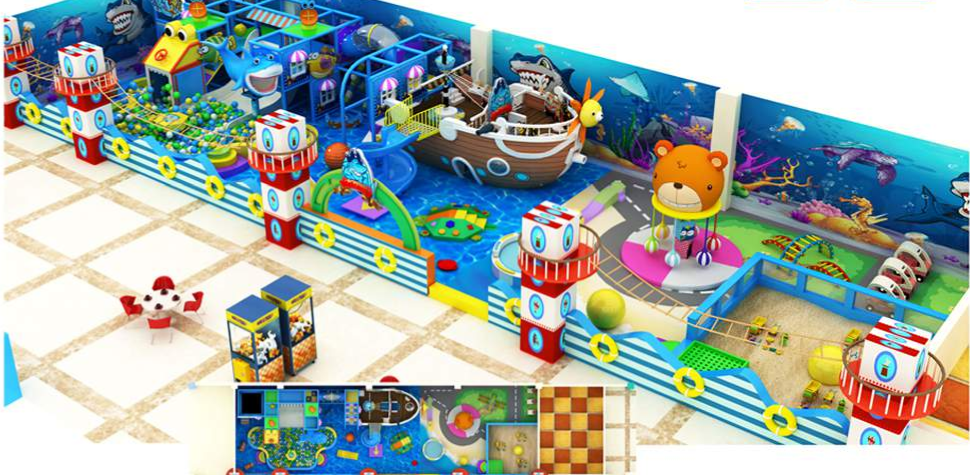 Net bridge indoor playground — jambatan jaring selamat untuk kids adventure indoor