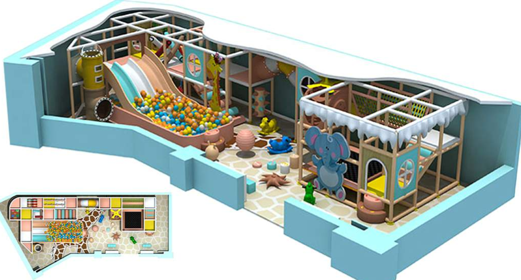 Net climbing indoor playground — panjat jaring selamat untuk adventure kids