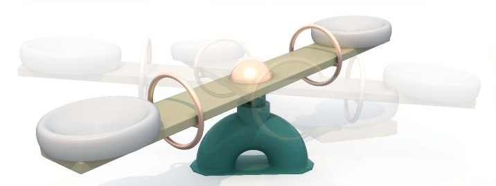 Strong metal kids seesaw for outdoor playground Malaysia