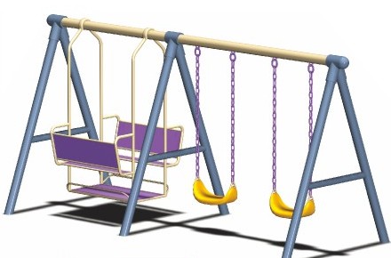 Outdoor swing with strong metal frame weather resistant